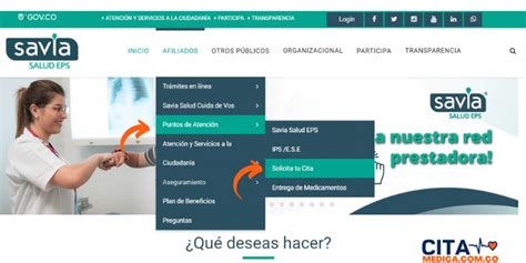 como pedir una cita en savia salud por internet|Inicio